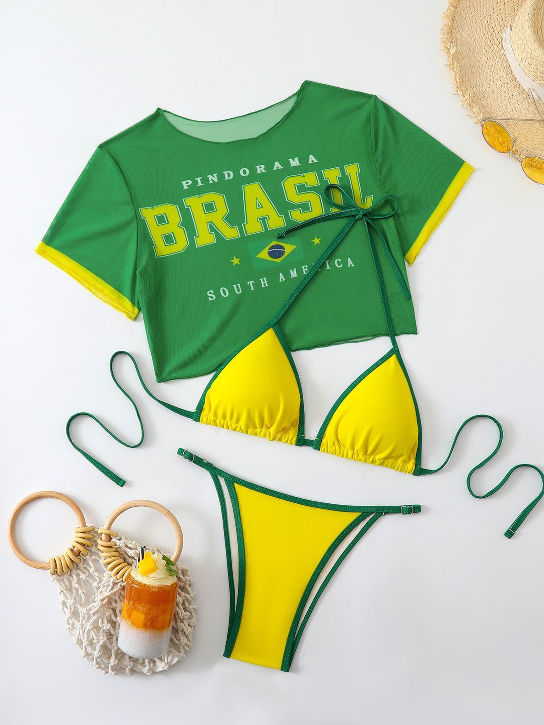 Damen Bikini-Set mit kreativem grafischen Design EB