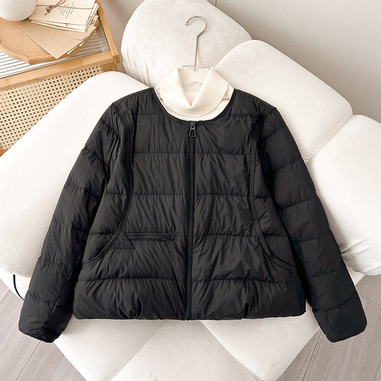 Damen Bequeme gesteppte Freizeitjacke mit hochschließendem Kragen und seitlichen Taschen EB