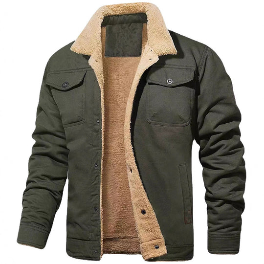 Herren gefütterte Steppjacke im Utility-Stil mit warmem Innenfutter EB