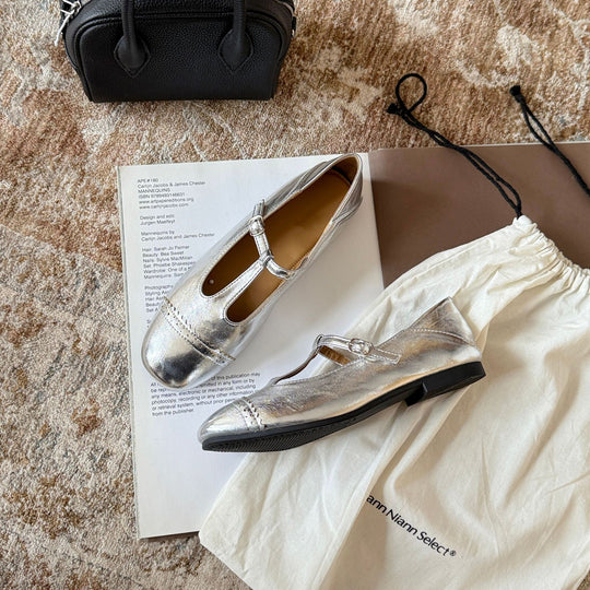 Damen Ballerinas mit modischem Riemchen und komfortabler Polsterung EB