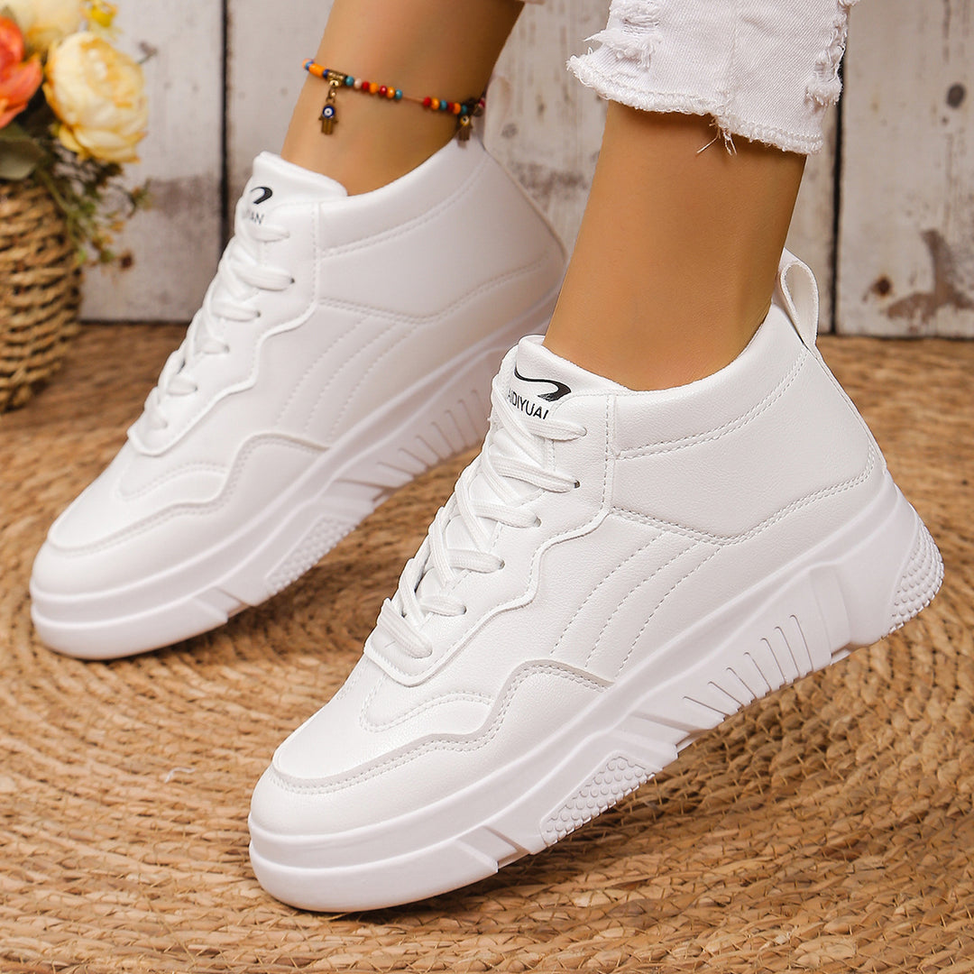Damen Freizeitsneaker mit hohem Schaft und strukturierter Gummisol EB