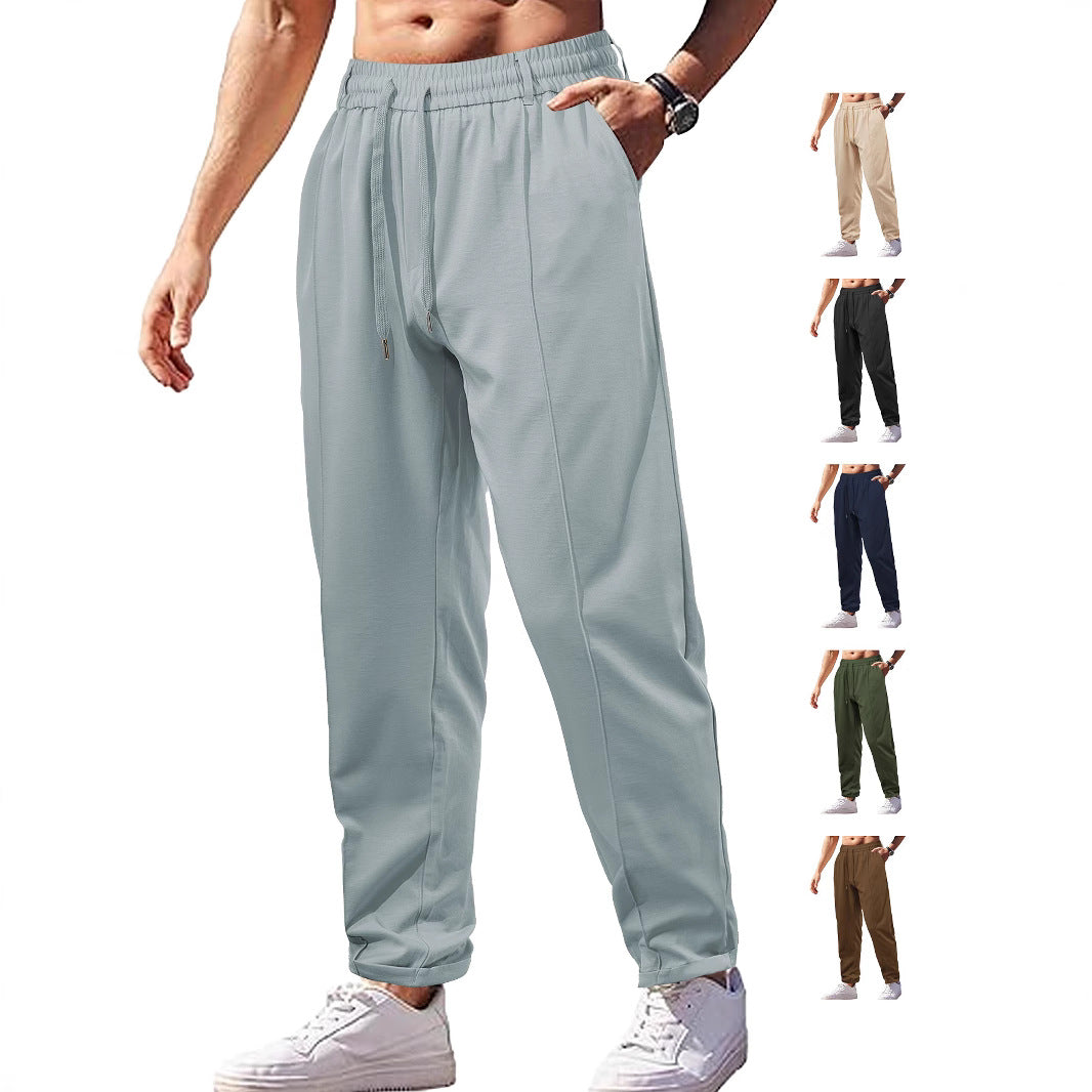 Damen Leichte Relaxhose mit elastischem Bund, geradem Schnitt & aufgesetzter Gesäßtasche EB