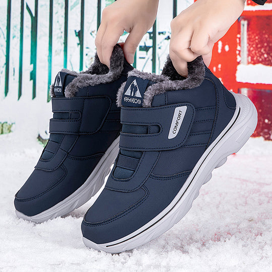 Damen Isolierte Winterstiefel mit rutschfestem Klettverschluss und weichem Innenfutter EB