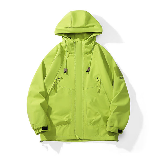 Damen technische Outdoor-Jacke mit verstellbarem Kapuzendesign und praktischen Taschen EB