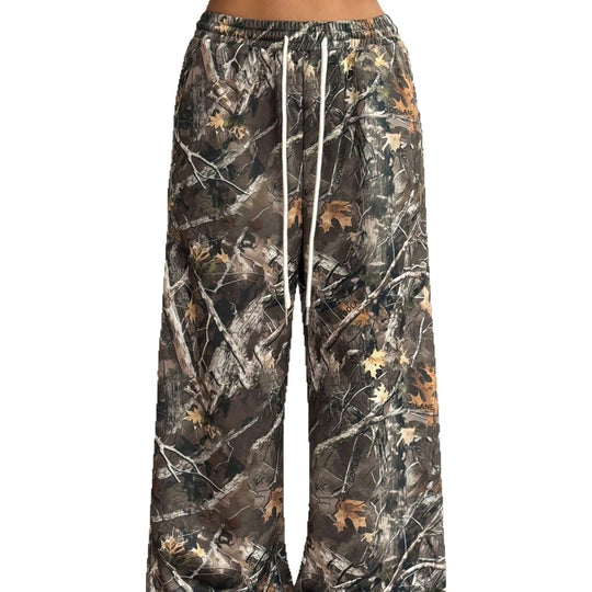 Damen Cargohosen mit hohem Bund und Allover-Muster EB