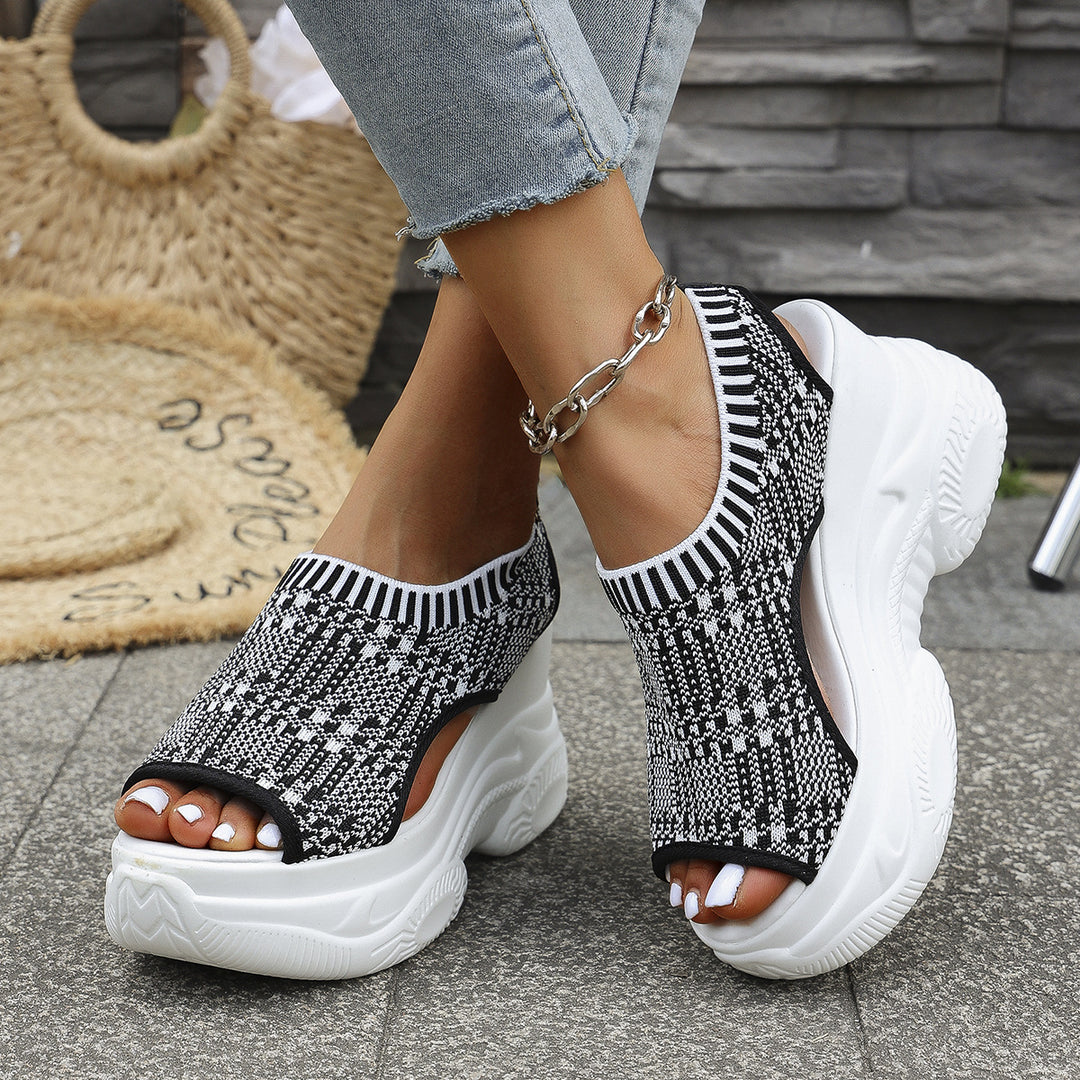 Damen Wedge-Sneaker mit schnittigem Design und atmungsaktivem Obermaterial EB