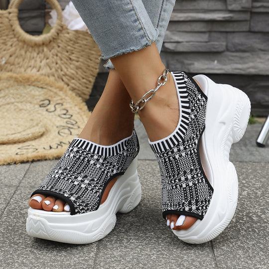 Damen Wedge-Sneaker mit schnittigem Design und atmungsaktivem Obermaterial EB