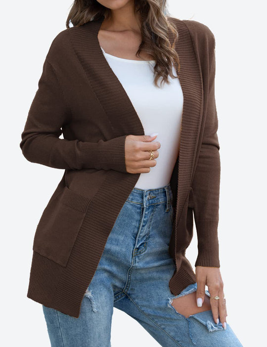 Damen Langärmliger Strickmantel EB