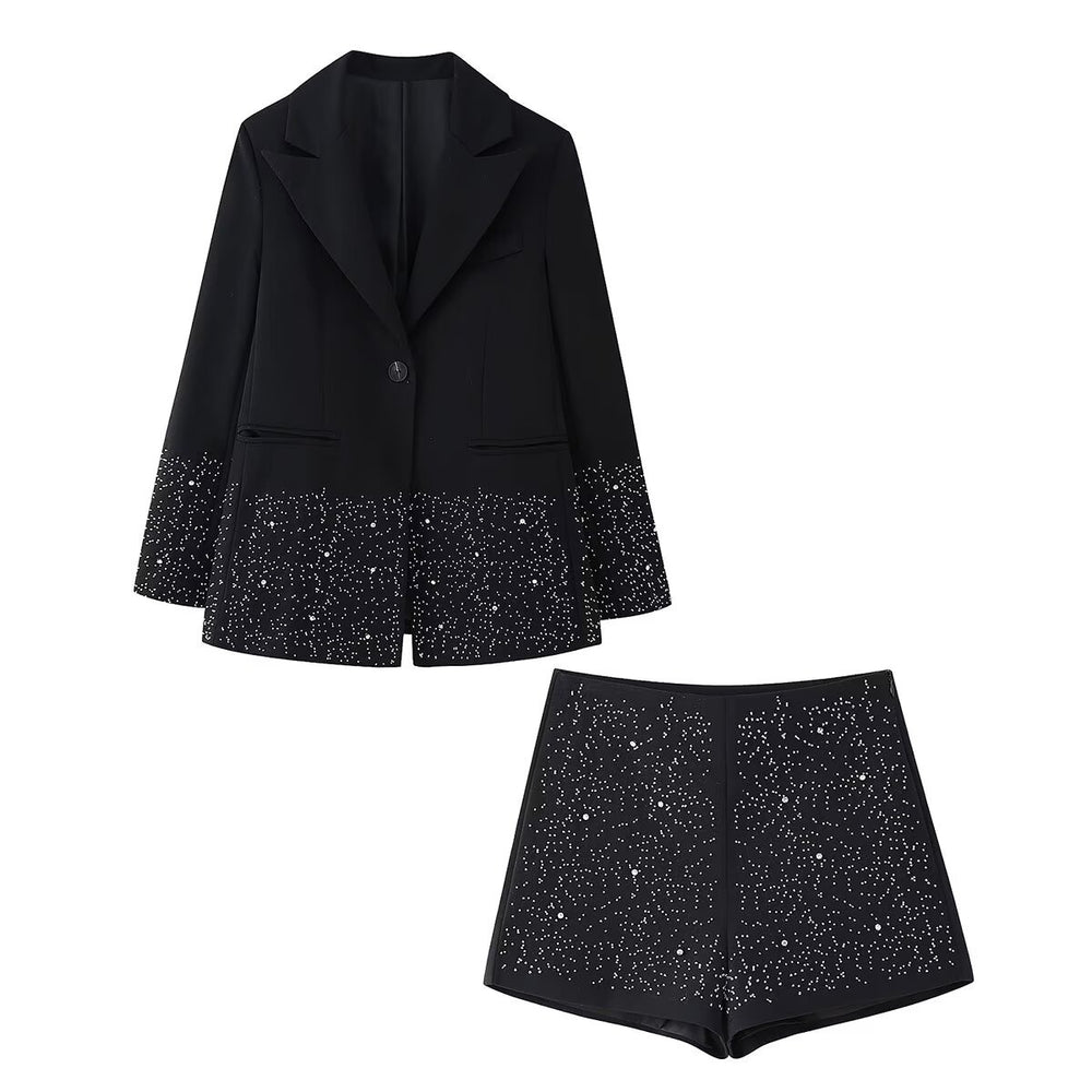Damen Glitzernde Short im Stylischen Design EB