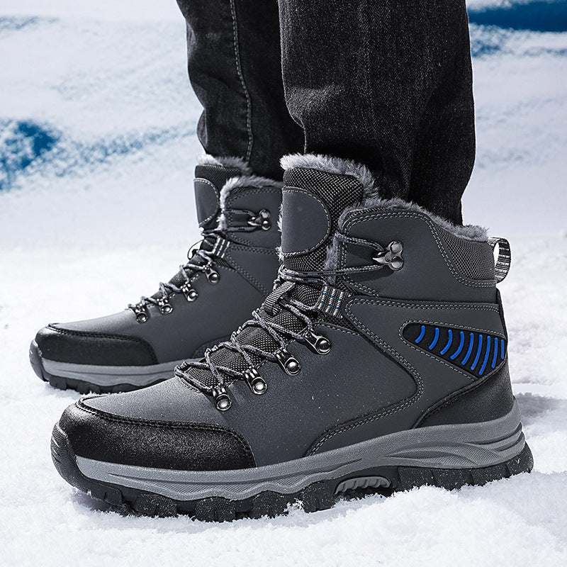 Herren isolierte Winterwanderstiefel mit rutschfester Profilsohle und atmungsaktivem Obermaterial EB