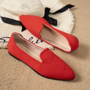 Damen Ballerinas mit eleganter Tweed-Oberfläche EB