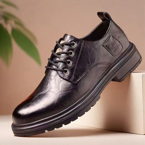 Herren Elegante Schnürschuhe mit hochwertigem Leder und rutschfester Sohle EB