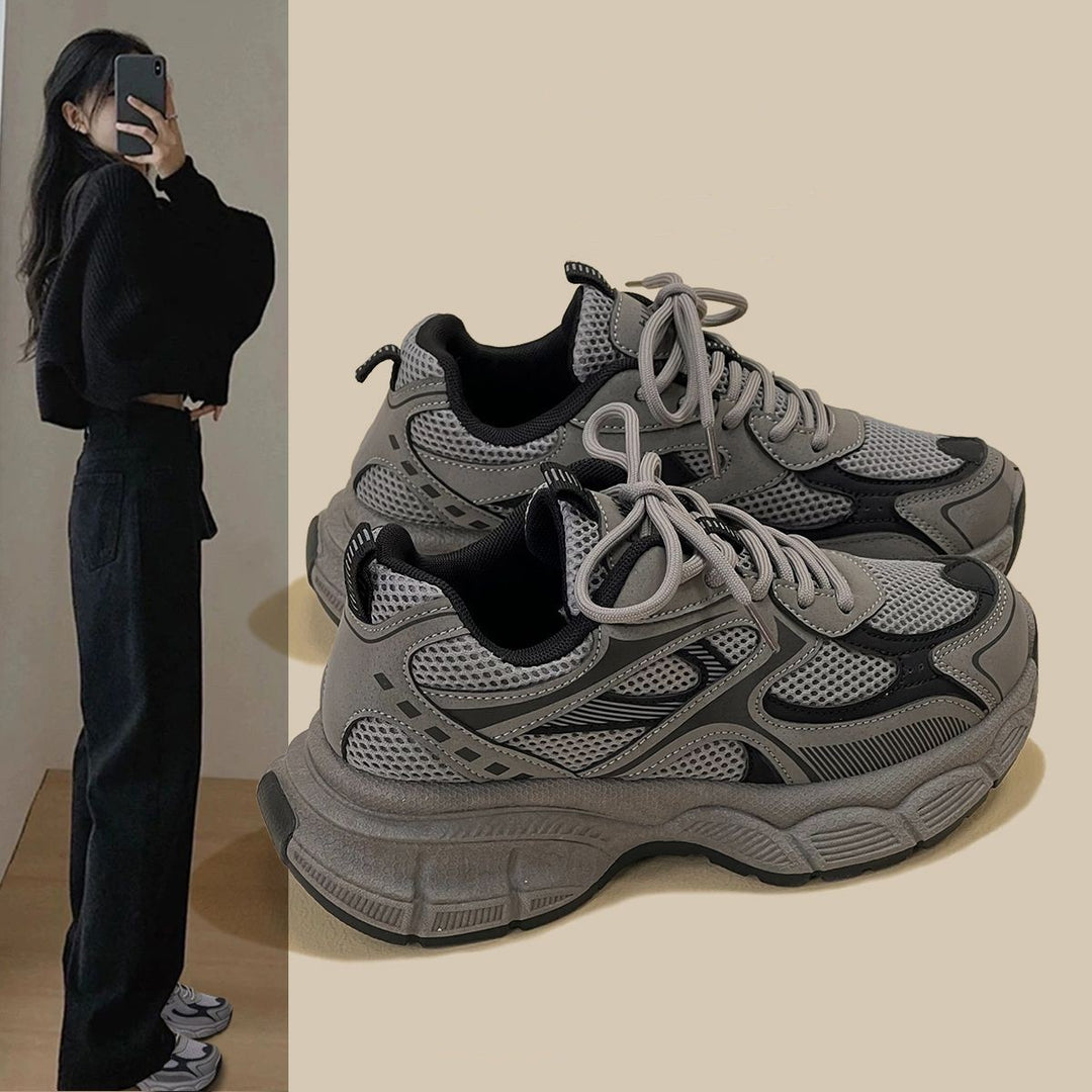 Damen Sportliche Mesh-Sneaker mit dämpfender Sohle und atmungsaktiver Obermaterialstruktur EB