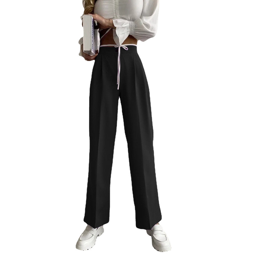 Damen Weite Palazzo-Hose mit elastischem Bund und praktischen Taschen EB