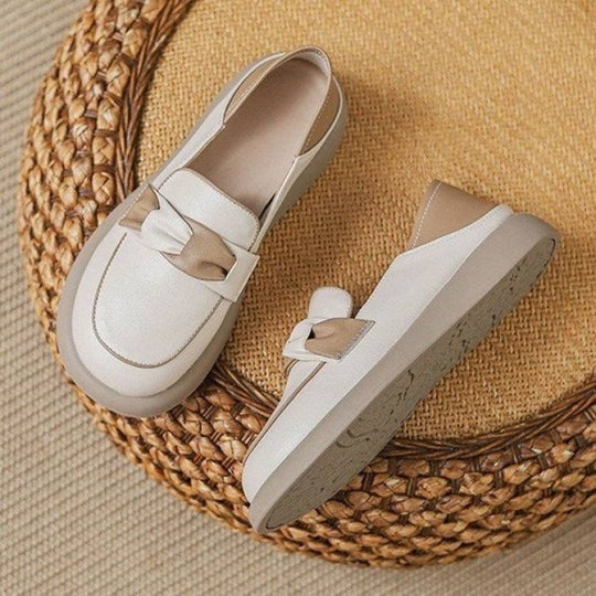 Damen Mokassin-Sneaker mit dekorativem Schleifen-Element und bequemem Fußbett EB
