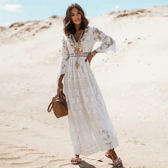 EB | Boho Kleid mit Langen Ärmeln