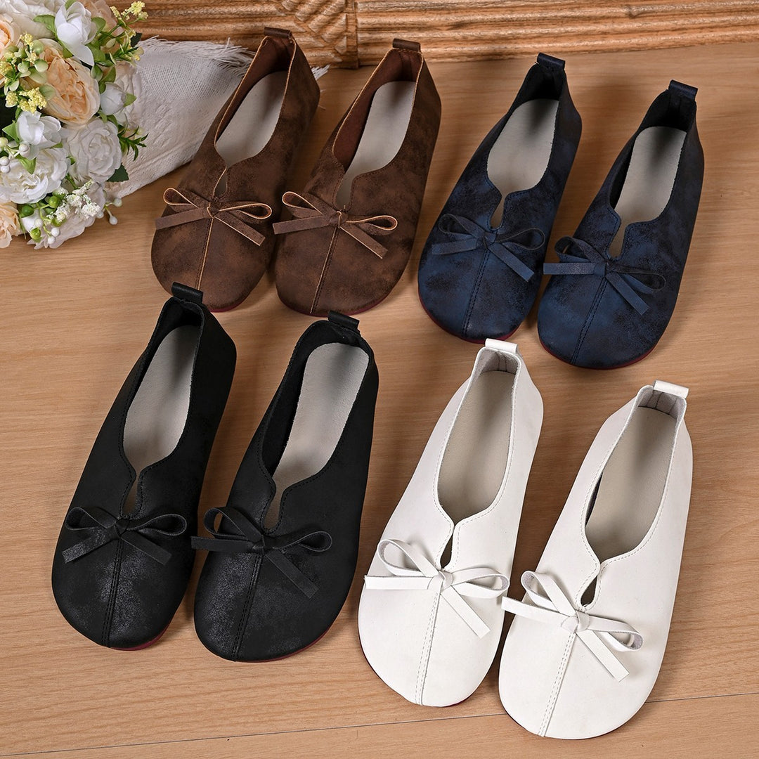 Damen Ballerinas mit modischem Schleifendesign und bequemer Sohle EB