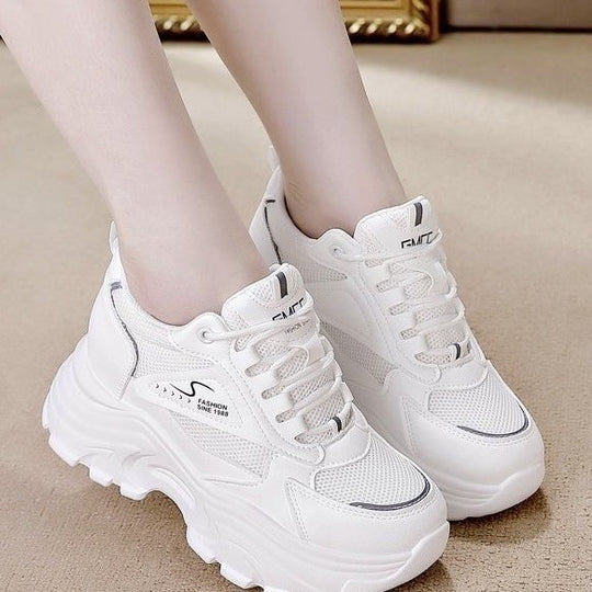 Damen High-Top Sneakers mit trendigem Chunky-Design und atmungsaktiver Obermaterialkombination EB