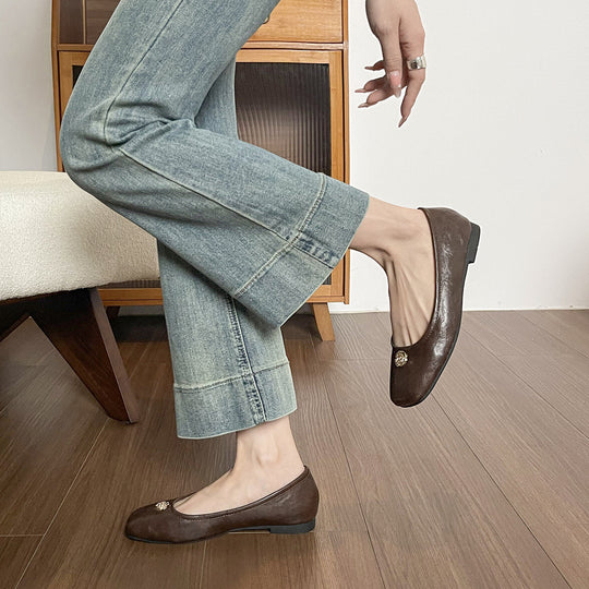 Damen Ballerinas mit dekorativem Schmuckdetail EB