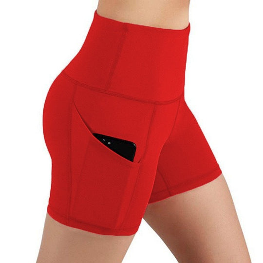 Damen Sportliche Hochtaillierte Shorts EB