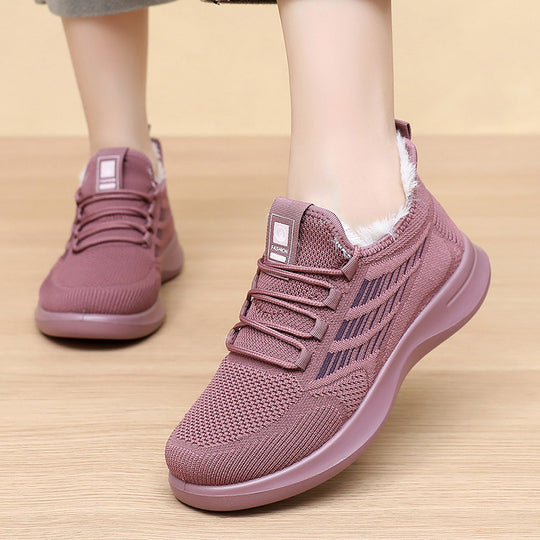 Damen Sportliche und warme Sneakers mit kuscheligem Innenfutter EB