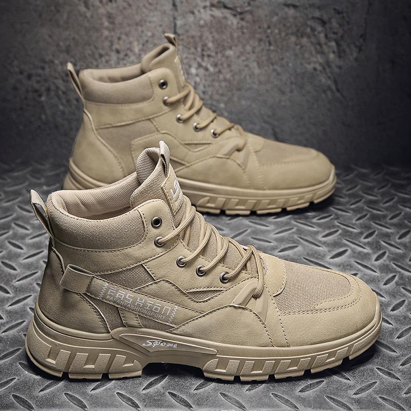 Herren robuste High-Top Outdoor-Boots mit profilierter Offroad-Sohle, gepolstertem Knöchelkragen und verstärkter Zehenkappe EB