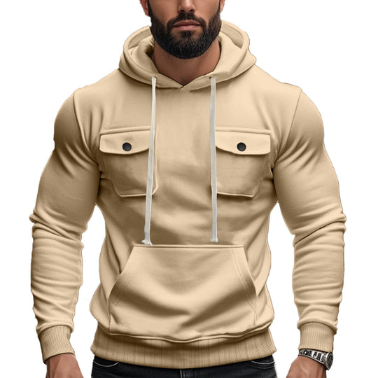 Herren Hoodie mit praktischen Brusttaschen EB