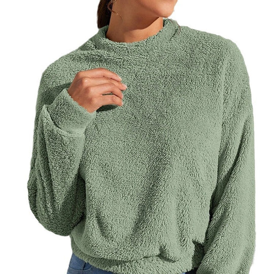 Damen Flauschiger Freizeitpullover EB