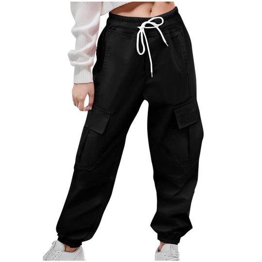 Damen Cargo-Hose mit elastischem Bund und praktischen Seitentaschen EB