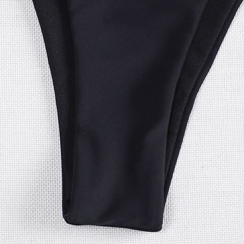 Damen Bikini-Unterteil mit verstellbaren Bändern und elegante Ringdetails EB