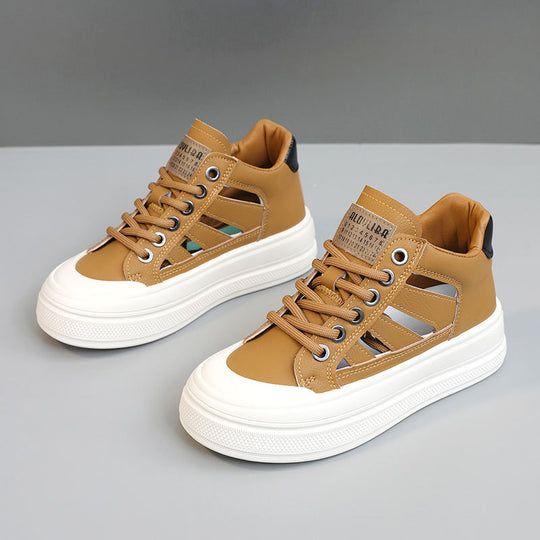 Damen High-Top Sneakers mit atmungsaktiver Oberflächenstruktur und rutschfester Sohle EB