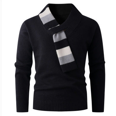 Herren hochwertiger V-Ausschnitt Pullover aus weichem Strickmaterial EB