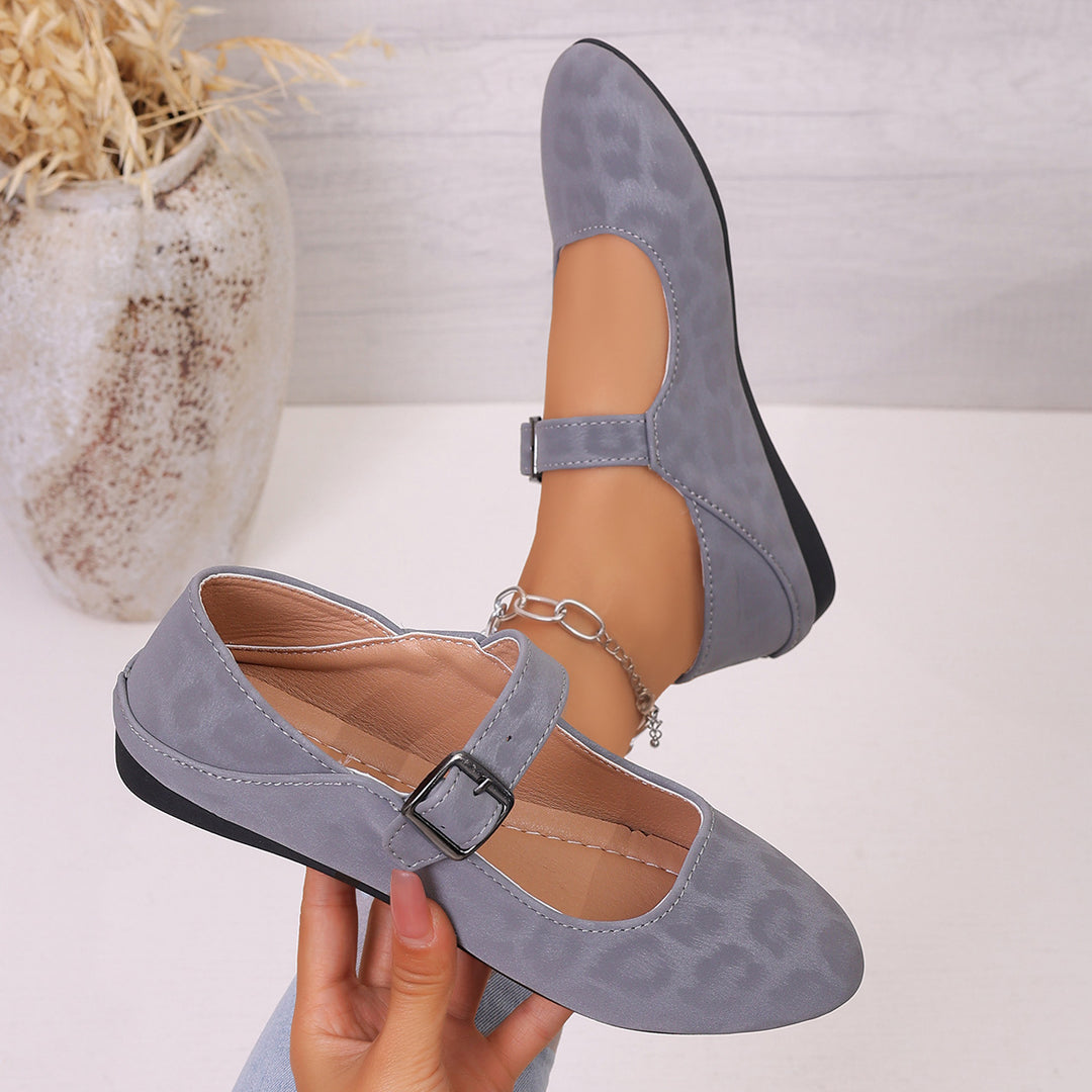 Damen Ballerinas mit verstellbarem Riemen und elegantem Design EB