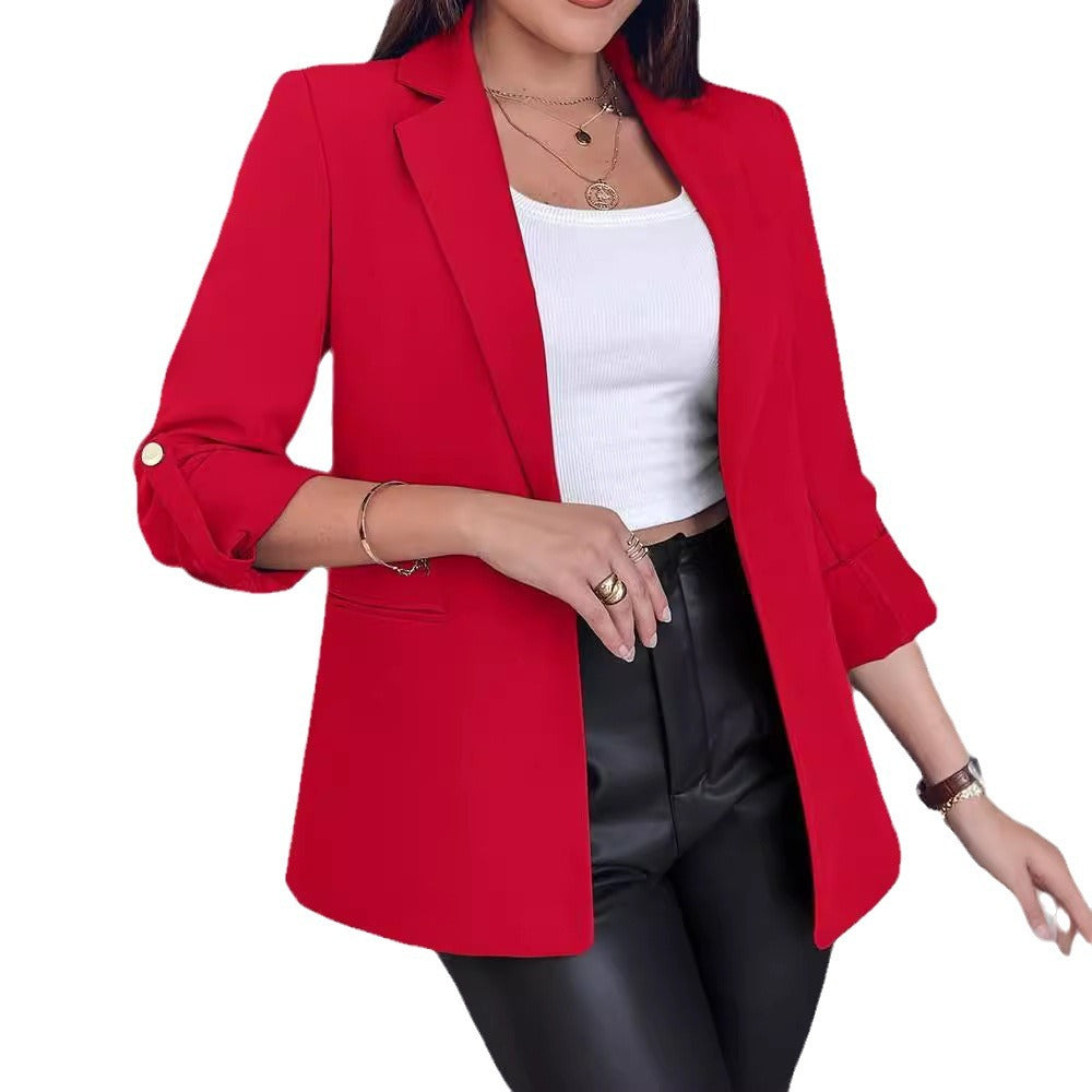 Damen Modischer Blazer mit lässiger Taillierung und schickem Revers EB