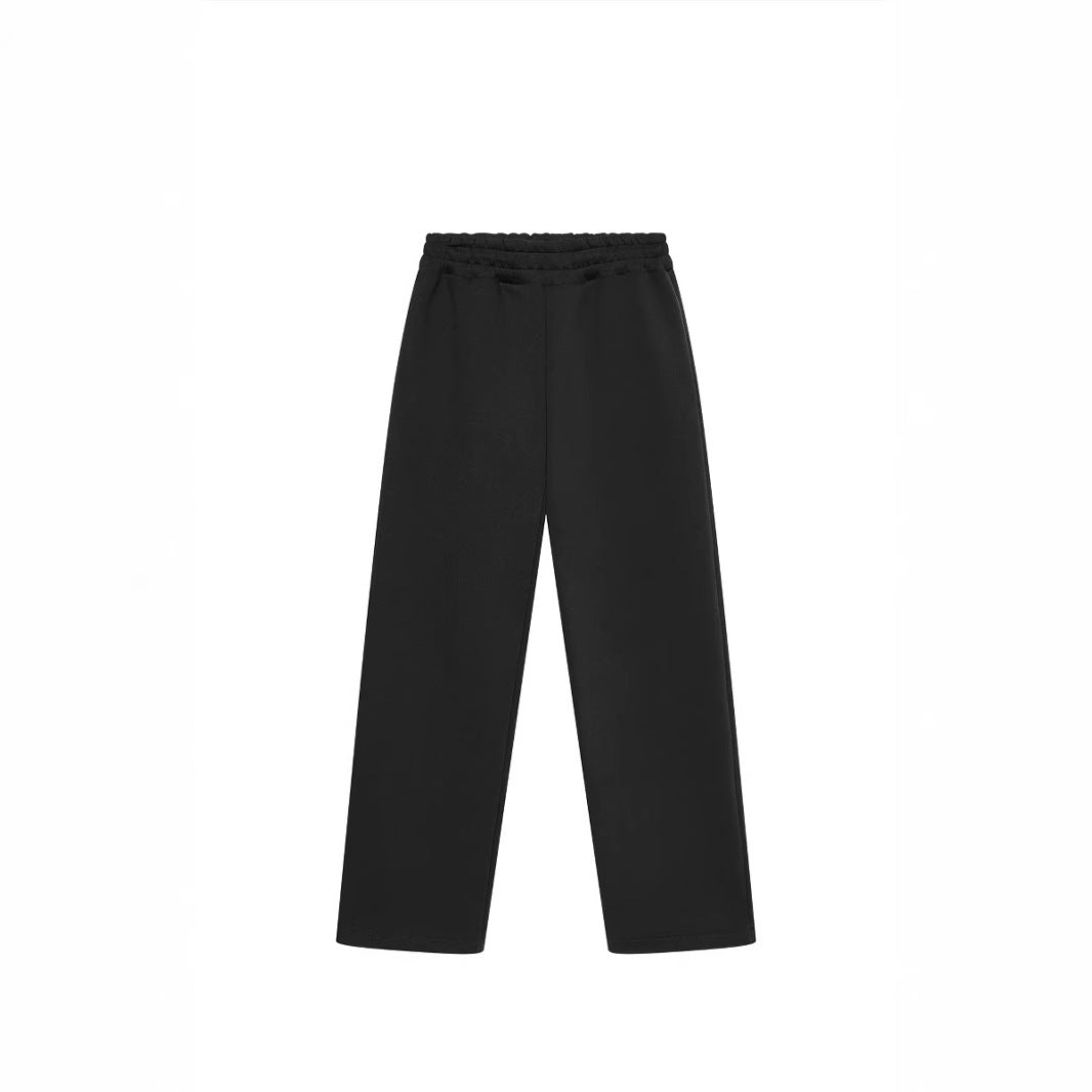 Unisex minimalistischer Kapuzenpullover ohne Kängurutasche mit überschnittener Schulter und geripptem Saum EB