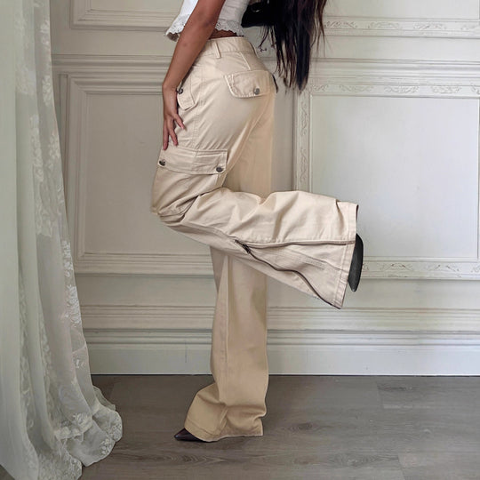 Damen Cargo-Hose mit weitem Schnitt und praktischen Seitentaschen EB