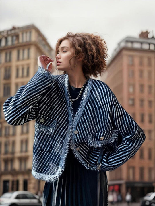 Damen Weicher Strickjacke mit Vintage-Details EB