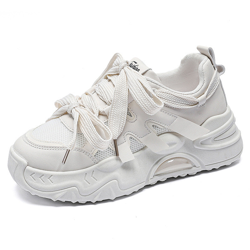 Damen Sportliche Chunky Sneakers mit atmungsaktivem Obermaterial und modischer Schnürung EB
