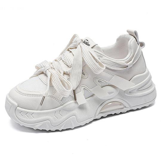 Damen Sportliche Chunky Sneakers mit atmungsaktivem Obermaterial und modischer Schnürung EB