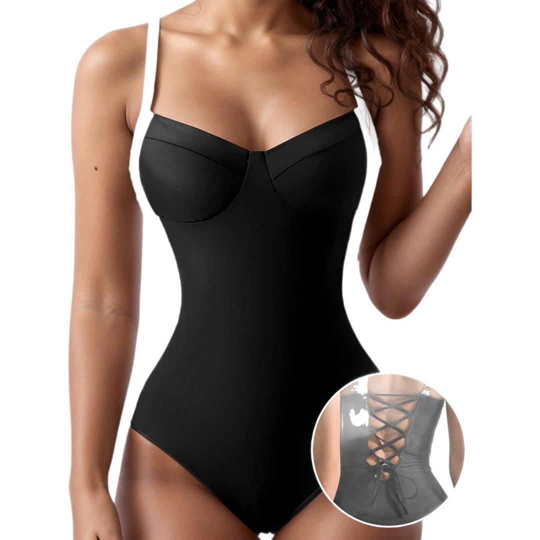 Damen Einteiliger Badeanzug mit elegantem Schnitt und verstellbaren Trägern EB