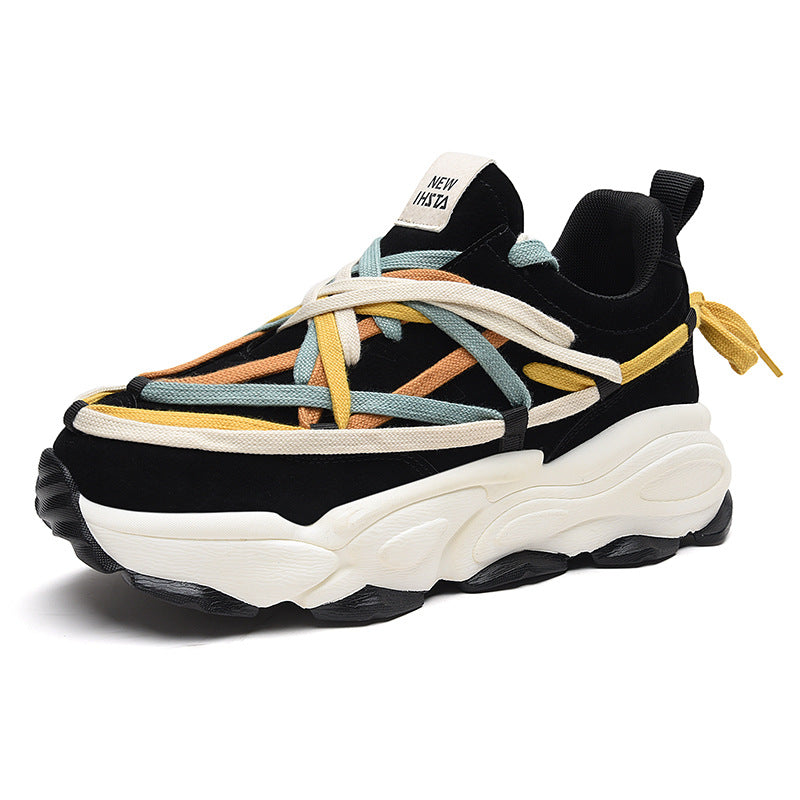 Damen Sportliche Chunky Sneakers mit innovativer Schnürtechnologie EB
