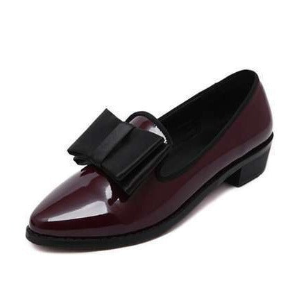 Damen Elegante Ballerinas mit großem Schleifendetail EB