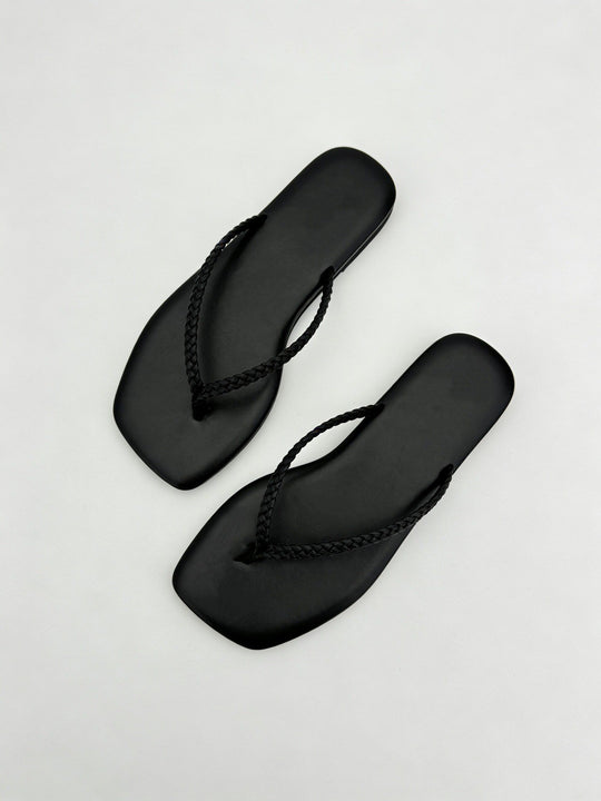 Damen modische Zehentrenner-Sandalen mit bequemem Fußbett EB