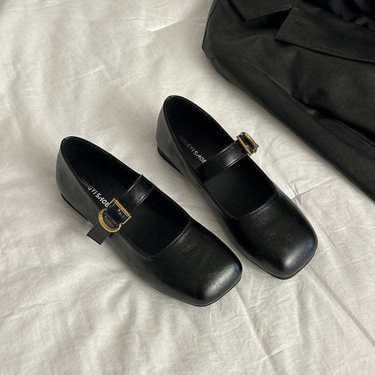 Damen elegante Mary Jane Ballerinas mit modischer Schnalle EB