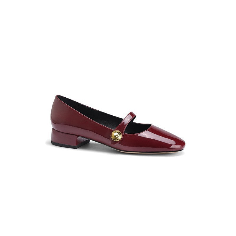 Damen elegante Mary Jane Ballerinas mit modischer Schnalle EB