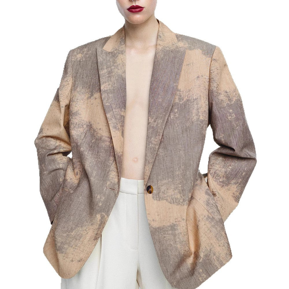 Damen Modischer Oversized-Blazer mit strukturiertem Design EB