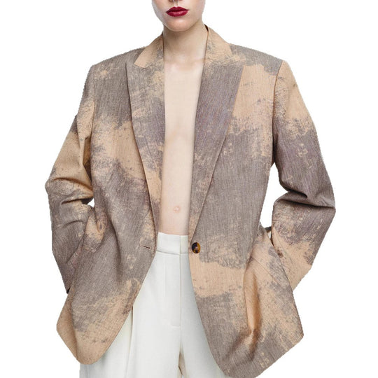 Damen Modischer Oversized-Blazer mit strukturiertem Design EB
