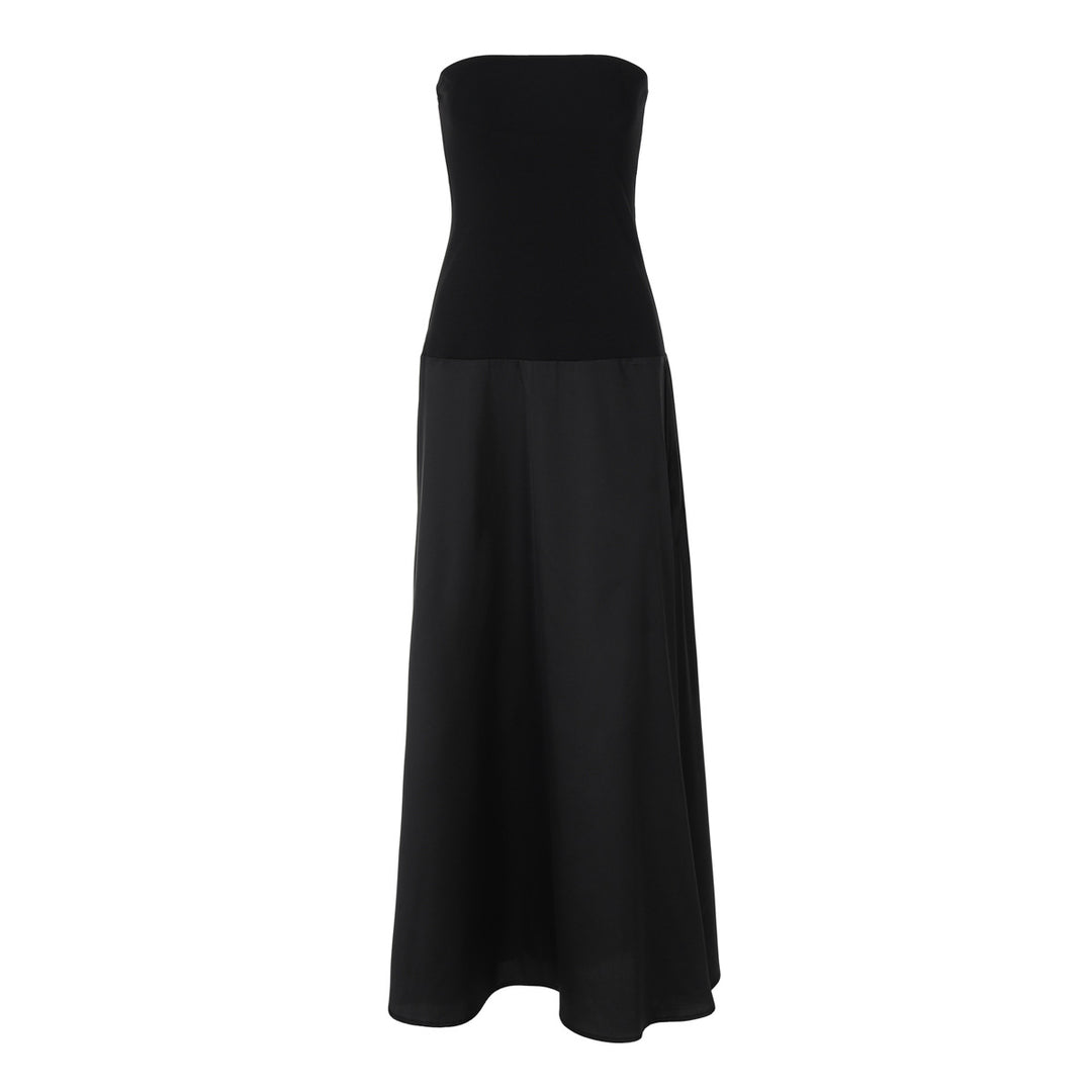 Damen Elegantes langes Maxikleid mit trägerlosem Design EB