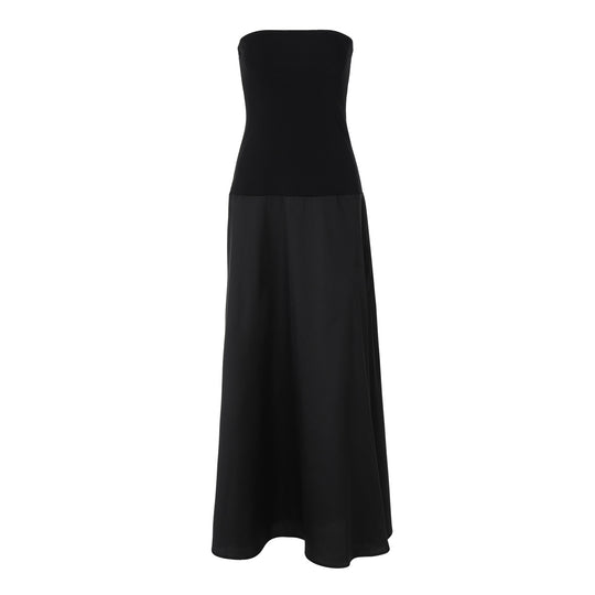 Damen Elegantes langes Maxikleid mit trägerlosem Design EB
