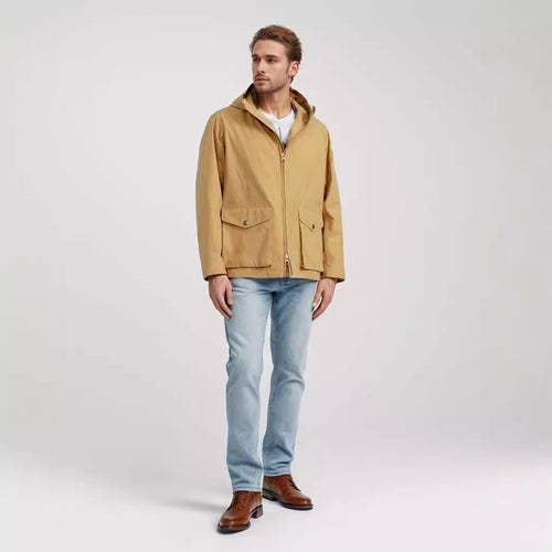 Herren funktionale Übergangsjacke mit abnehmbarer Kapuze EB